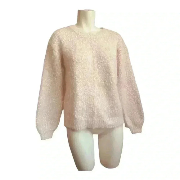 PHILOSOPHY pink fuzzy pullover sweater women size small - Picture 3 of 14